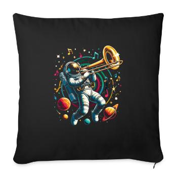 Musicien tromboniste Tromboniste Musical - Housse de coussin décorative 45 x 45 cm - noir - Devant