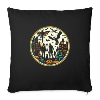 Funny Halloween costume - Sofa pillowcase 17,3'' x 17,3'' (45 x 45 cm) - black - Front