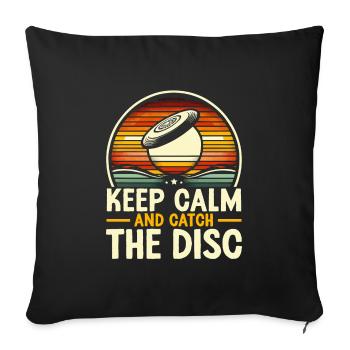 Ultimate Frisbee Player Sport Frisbee Disque Volant - Housse de coussin décorative 45 x 45 cm - noir - Devant