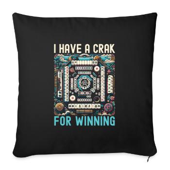 Mahjong Player Casino game Mahjongg - Sofa pillowcase 17,3'' x 17,3'' (45 x 45 cm) - black - Front