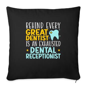 Dental Assistant Job Dentistry Dental Assistant - Sofa pillowcase 17,3'' x 17,3'' (45 x 45 cm) - black - Front