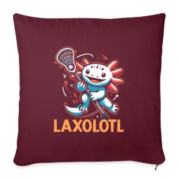 Joueur de crosse Lax Trainer Sport - Housse de coussin décorative 45 x 45 cm - bordeaux - Devant