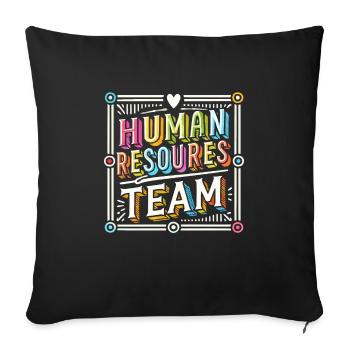Hr Manager Job Human Resources Employee Hr - Sofa pillowcase 17,3'' x 17,3'' (45 x 45 cm) - black - Front
