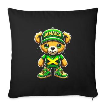 Nationalité du pays battant pavillon de la Jamaïque, I - Housse de coussin décorative 45 x 45 cm - noir - Devant