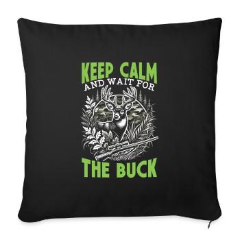 Saison de chasse au cerf Chasseurs de cerfs Chasseurs d’animaux - Housse de coussin décorative 45 x 45 cm - noir - Devant