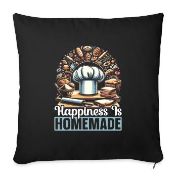 Funny baking lover, baker, bakery owner, - Sofa pillowcase 17,3'' x 17,3'' (45 x 45 cm) - black - Front