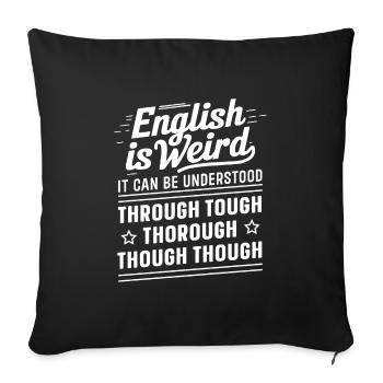 Grammar, Police, English Teachers, - Sofa pillowcase 17,3'' x 17,3'' (45 x 45 cm) - black - Front