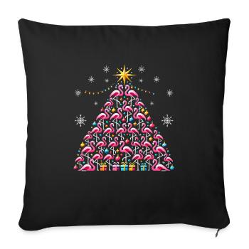 Drôle Noël nain de jardin Père Noël - Housse de coussin décorative 45 x 45 cm - noir - Devant