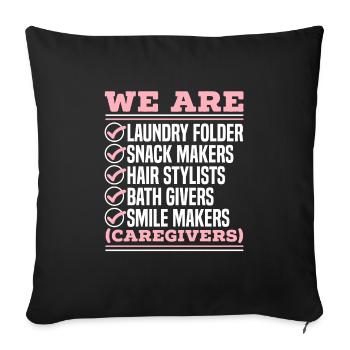 Facts Nursing, Nursing, Caregiver - Sofa pillowcase 17,3'' x 17,3'' (45 x 45 cm) - black - Front
