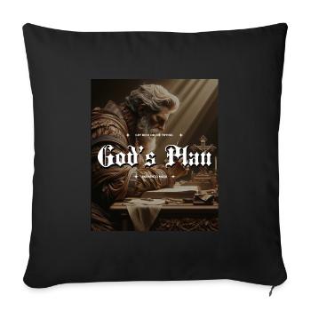 God's Plan Get Rich or Die Trying Memento Mori - Sofakissenbezug 45 x 45 cm - Schwarz - Vorne