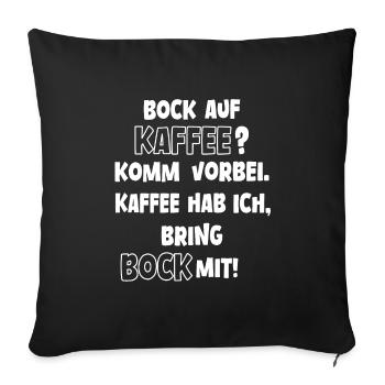 Apportez un dollar ! J’ai déjà du café - Housse de coussin décorative 45 x 45 cm - noir - Devant
