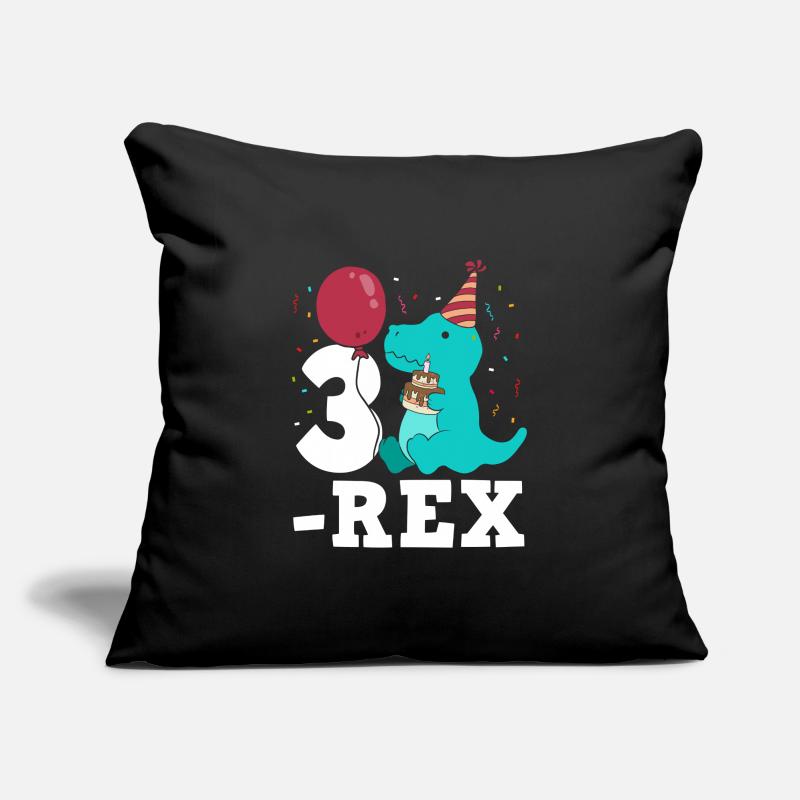 Three Rex T-Rex Birthday Gift for Three Year Olds Sofa pillowcase 17,3'' x 17,3'' (45 x 45 cm)
