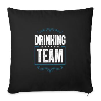 Drinking Crew - Sofakissenbezug 45 x 45 cm - Schwarz - Vorne