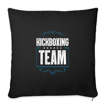 Kickboxing Team - Sofakissenbezug 45 x 45 cm - Schwarz - Vorne