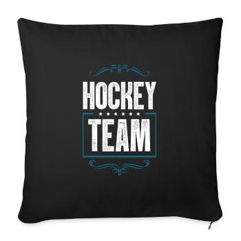 Équipe de hockey - Housse de coussin décorative 45 x 45 cm - noir - Devant