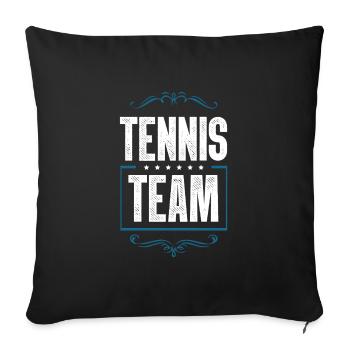 Tennis Team - Sofa pillowcase 17,3'' x 17,3'' (45 x 45 cm) - black - Front