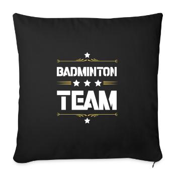 Équipe de badminton - Housse de coussin décorative 45 x 45 cm - noir - Devant