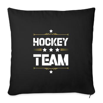 Équipe de hockey - Housse de coussin décorative 45 x 45 cm - noir - Devant