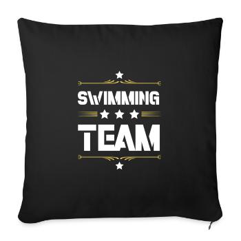 Équipe de natation - Housse de coussin décorative 45 x 45 cm - noir - Devant