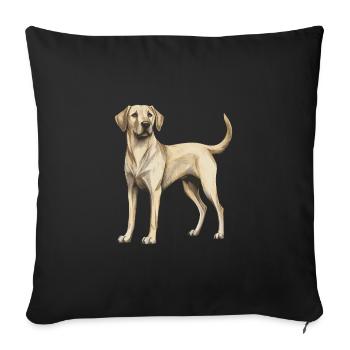 Labrador Hund - Sofakissenbezug 45 x 45 cm - Schwarz - Vorne