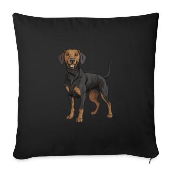 Dachshund Dackel - Sofakissenbezug 45 x 45 cm - Schwarz - Vorne