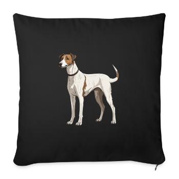 Greyhound Hund - Sofakissenbezug 45 x 45 cm - Schwarz - Vorne