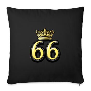 66 Number Krone - Sofa pillowcase 17,3'' x 17,3'' (45 x 45 cm) - black - Front