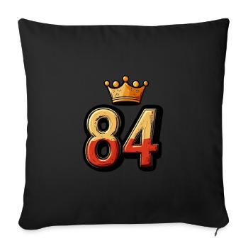 84 Number Krone - Sofa pillowcase 17,3'' x 17,3'' (45 x 45 cm) - black - Front