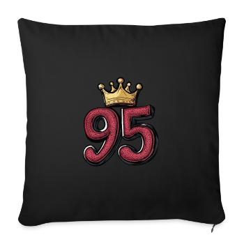 95 Number Crown - Sofa pillowcase 17,3'' x 17,3'' (45 x 45 cm) - black - Front