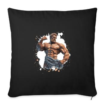 Greek Warrior Fighter Gym - Sofakissenbezug 45 x 45 cm - Schwarz - Vorne
