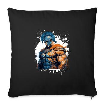 Spartaner Muskeln Gladiator Gym - Sofakissenbezug 45 x 45 cm - Schwarz - Vorne