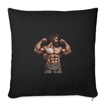 Muscle Bodybuilder - Sofa pillowcase 17,3'' x 17,3'' (45 x 45 cm) - black - Front
