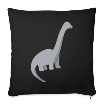 Dinosaur Dino - Sofa pillowcase 17,3'' x 17,3'' (45 x 45 cm) - black - Front