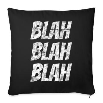 Blah Blah Blah - Sofakissenbezug 45 x 45 cm - Schwarz - Vorne