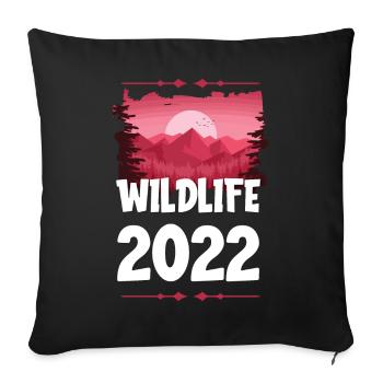 Wildlife 2022 - Sofa pillowcase 17,3'' x 17,3'' (45 x 45 cm) - black - Front