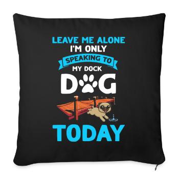 Sports nautiques pour chiens et sports nautiques pour chiens - Housse de coussin décorative 45 x 45 cm - noir - Devant