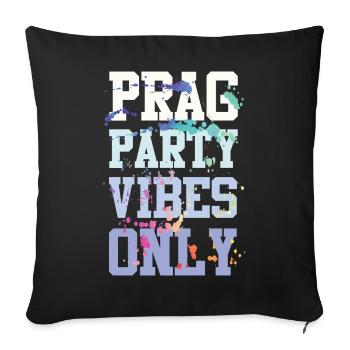 Prague Party Vibes - Housse de coussin décorative 45 x 45 cm - noir - Devant