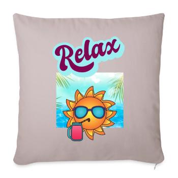 DETENTE RELAXATION - Housse de coussin décorative 45 x 45 cm - taupe clair - Devant