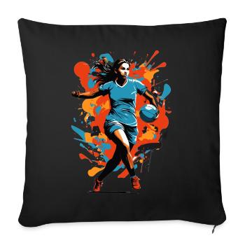 Handballer Iconic Style & Streetwear - Sofa pillowcase 17,3'' x 17,3'' (45 x 45 cm) - black - Front