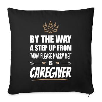 Caregivers are the most attractive - Sofa pillowcase 17,3'' x 17,3'' (45 x 45 cm) - black - Front