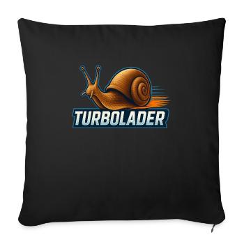 schnecke turbolader - Sofakissenbezug 45 x 45 cm - Schwarz - Vorne