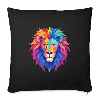 Bride Lion - Sofakissenbezug 45 x 45 cm - Schwarz - Vorne