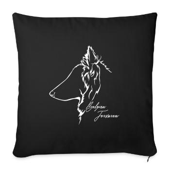 Belgian Tervuren Profile Dog Dog Wilsigns - Sofa pillowcase 17,3'' x 17,3'' (45 x 45 cm) - black - Front