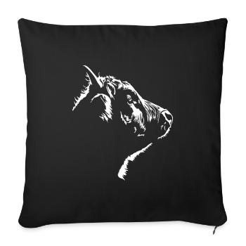 Vache Highland Vache bovine écossaise Highland - Housse de coussin décorative 45 x 45 cm - noir - Devant