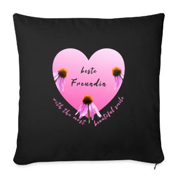 Best friend - Sofa pillowcase 17,3'' x 17,3'' (45 x 45 cm) - black - Front