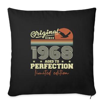Original 1968 Geburtstagsgeschenk 1945 Retro 1968 - Sofakissenbezug 45 x 45 cm - Schwarz - Vorne