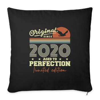 Original 2020 cadeau anniversaire 2020 rétro 2020 - Housse de coussin décorative 45 x 45 cm - noir - Devant