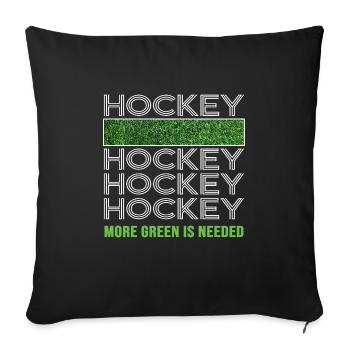 Hockey Field hockey Hockey players Artificial turf hockey - Sofa pillowcase 17,3'' x 17,3'' (45 x 45 cm) - black - Front