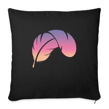 Feather Feeling #3 - Sofakissenbezug 45 x 45 cm - Schwarz - Vorne