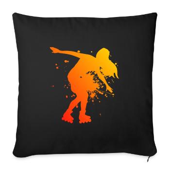 Roller Roller Skateten Roller Skates - Housse de coussin décorative 45 x 45 cm - noir - Devant